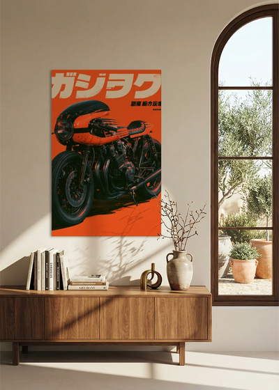Akustikbillede med Japan Retro-motiv nr. 29 – i stuen