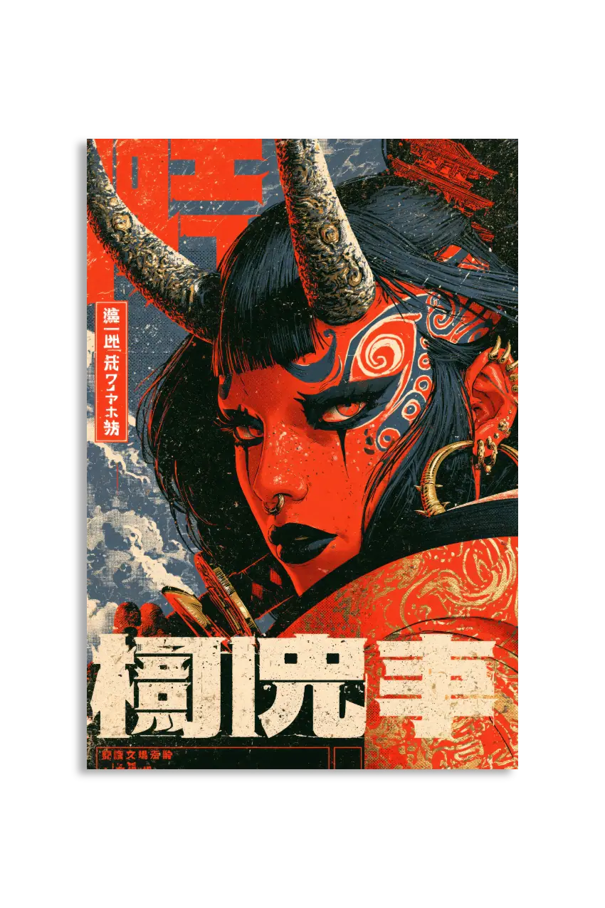 Akustikbillede med Japan Retro-motiv nr. 33