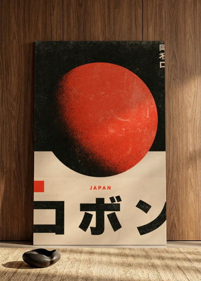 Akustikbillede med Japan Retro-motiv nr. 40 – i spisestuen