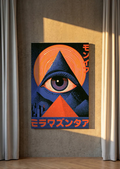 Akustikbillede med Japan Retro-motiv nr. 41 – i lyst rum
