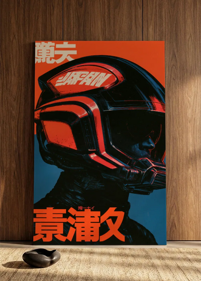 Akustikbillede med Japan Retro-motiv nr. 52 – i spisestuen