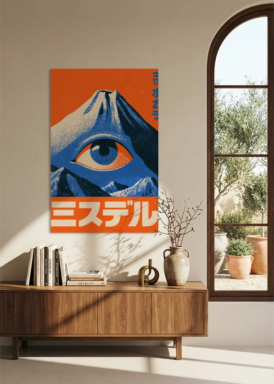 Akustikbillede med Japan Retro-motiv nr. 59 – i stuen