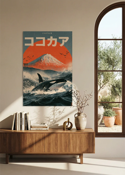 Akustikbillede med Japan Retro-motiv nr. 61 – i stuen