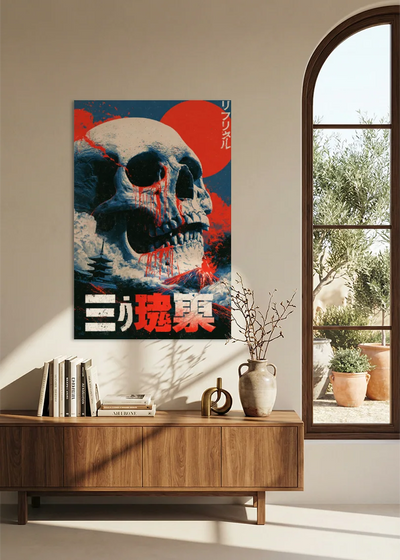 Akustikbillede med Japan Retro-motiv nr. 63 – i stuen