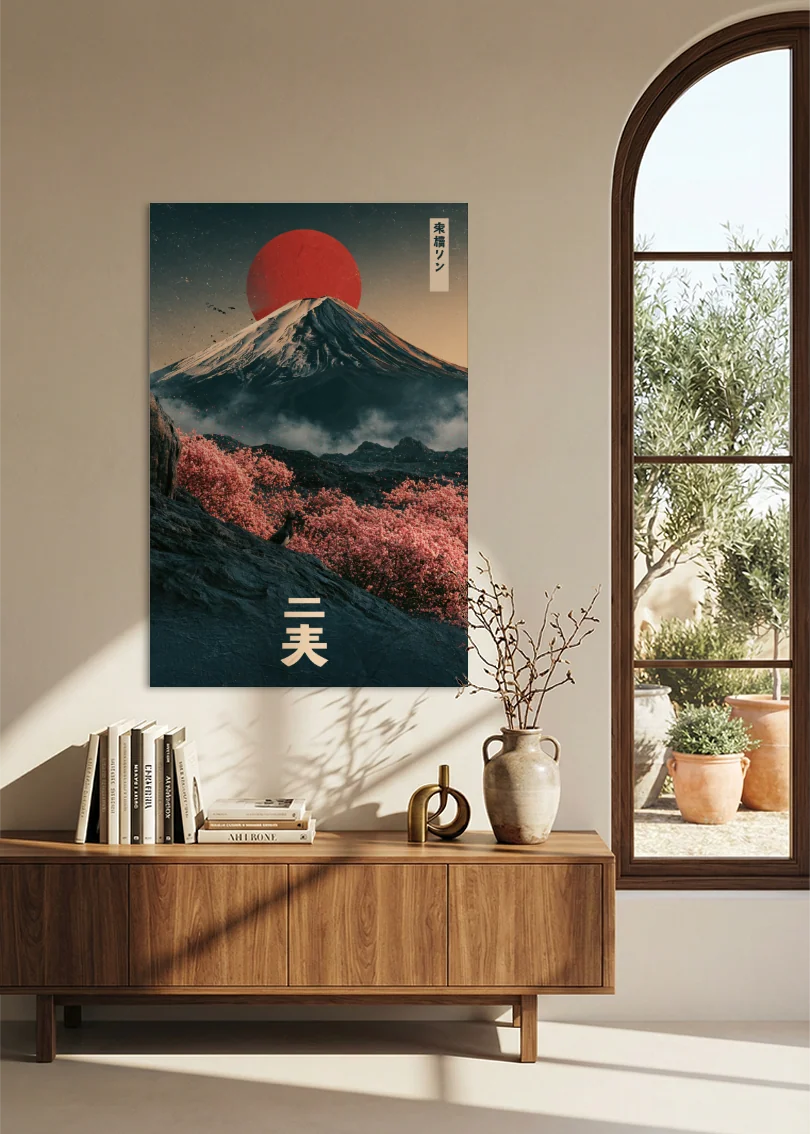 Akustikbillede med Japan Retro-motiv nr. 69 – i stuen