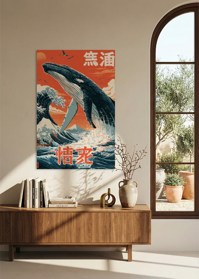 Akustikbillede med Japan Retro-motiv nr. 71 – i stuen