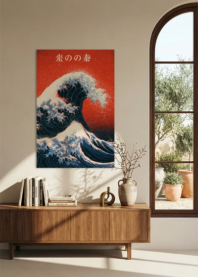 Akustikbillede med Japan Retro-motiv nr. 74 – i stuen