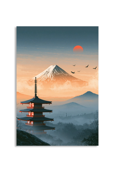 Akustikbillede med Japan Retro-motiv nr. 80