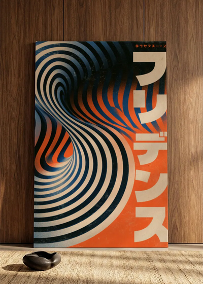 Akustikbillede med Japan Retro-motiv nr. 84 – i spisestuen