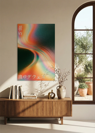 Akustikbillede med Japan Retro-motiv nr. 89 – i stuen