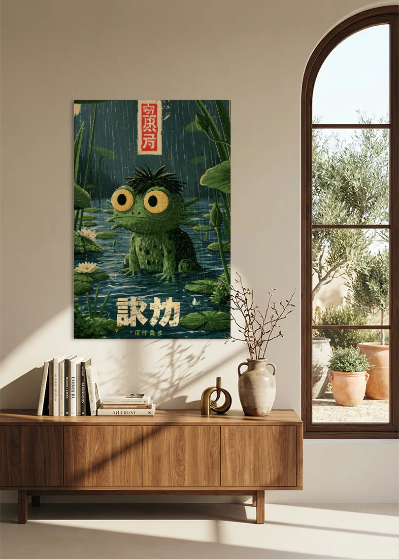 Akustikbillede med Japan Retro-motiv nr. 96 – i stuen