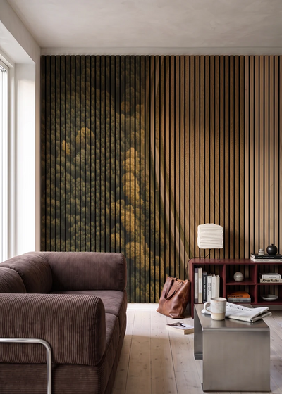 Akustikpanel med Landscapes-motiv nr. 6 – i stuen