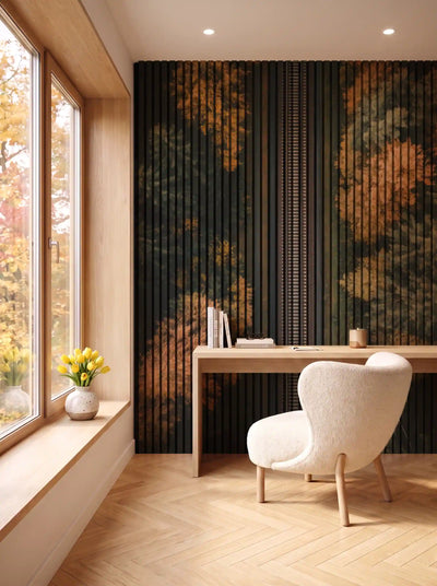 Akustikpanel med Landscapes-motiv nr. 7 – i spisestuen