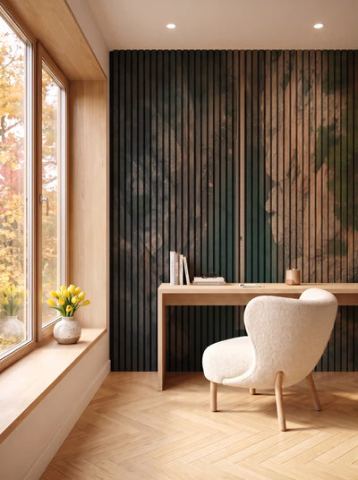 Akustikpanel med Landscapes-motiv nr. 15 – i spisestuen