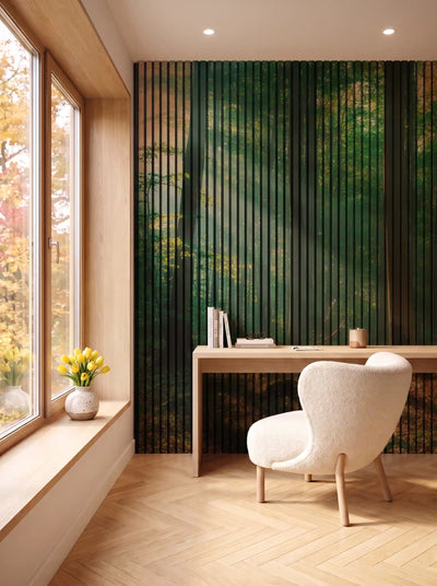 Akustikpanel med Landscapes-motiv nr. 27 – i spisestuen