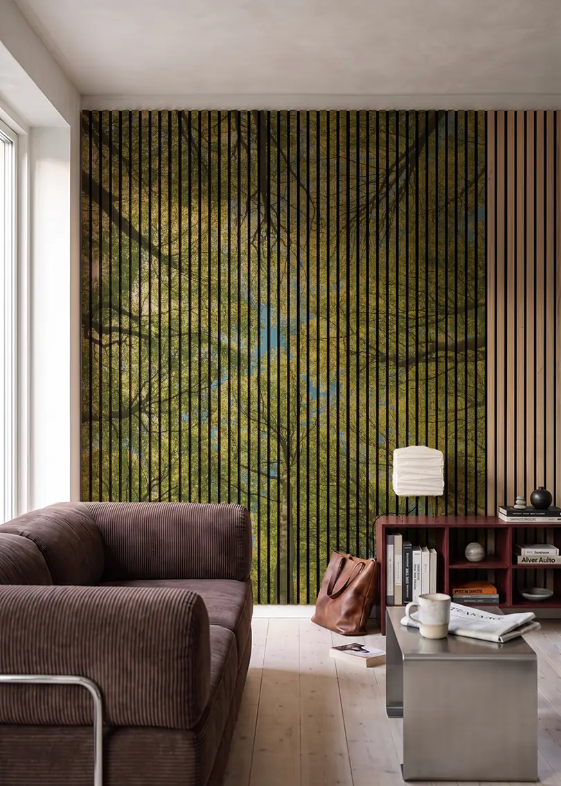 Akustikpanel med Landscapes-motiv nr. 30 – i stuen