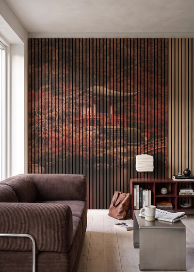 Akustikpanel med Landscapes-motiv nr. 35 – i stuen