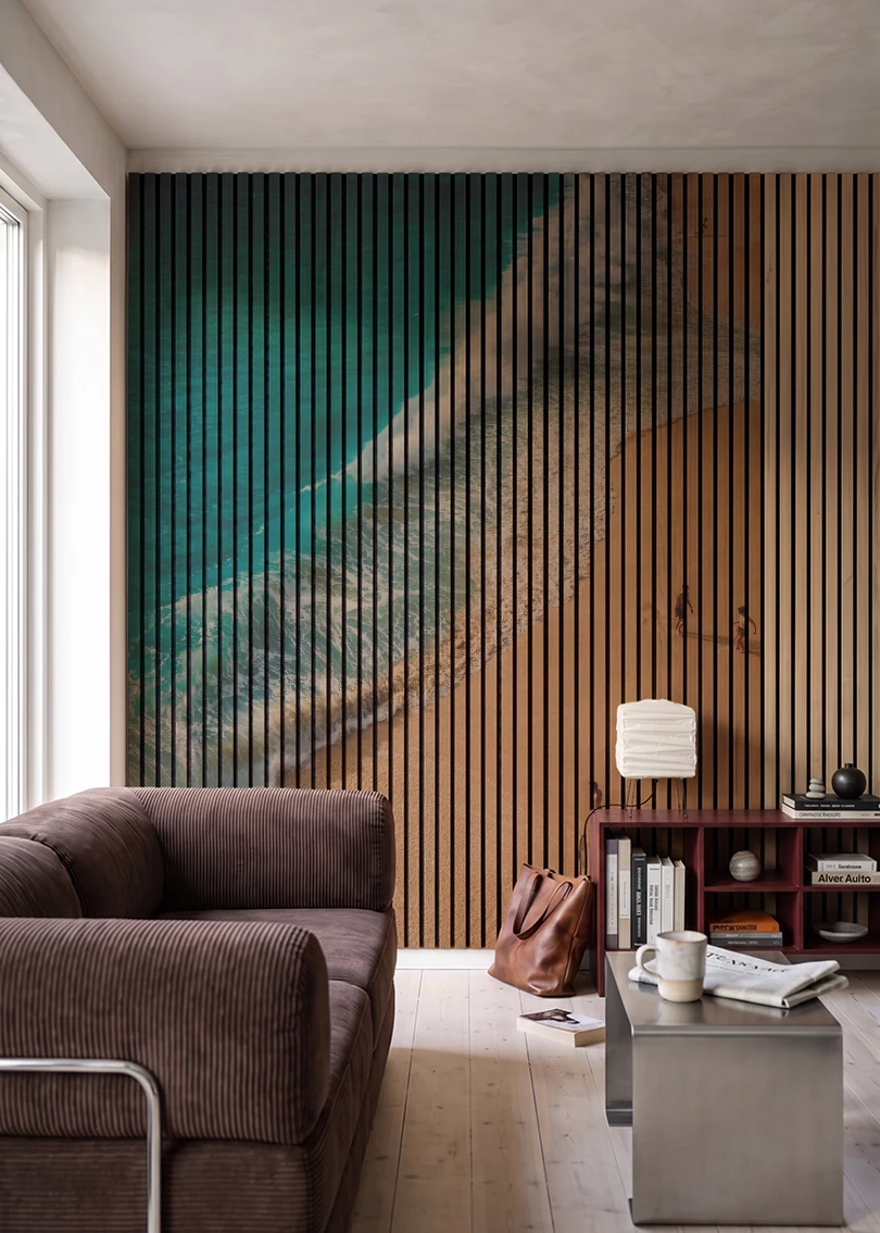 Akustikpanel med Landscapes-motiv nr. 60 – i stuen