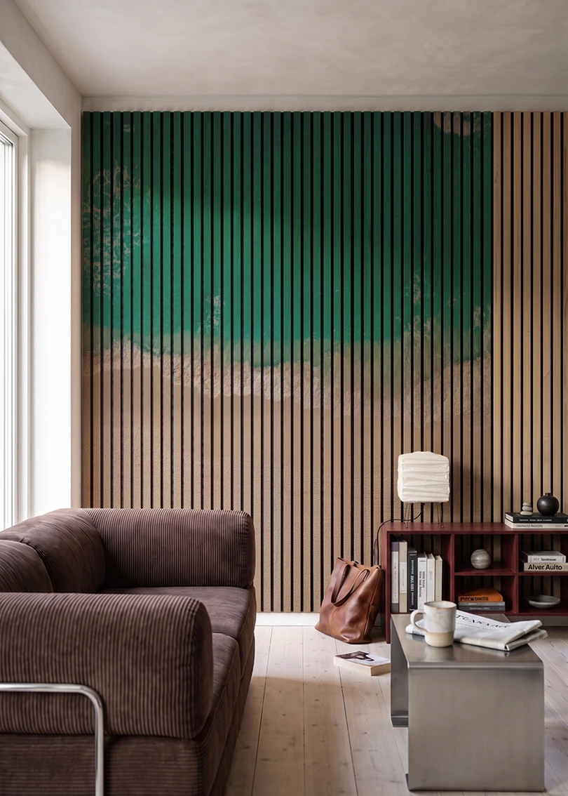 Akustikpanel med Landscapes-motiv nr. 61 – i stuen