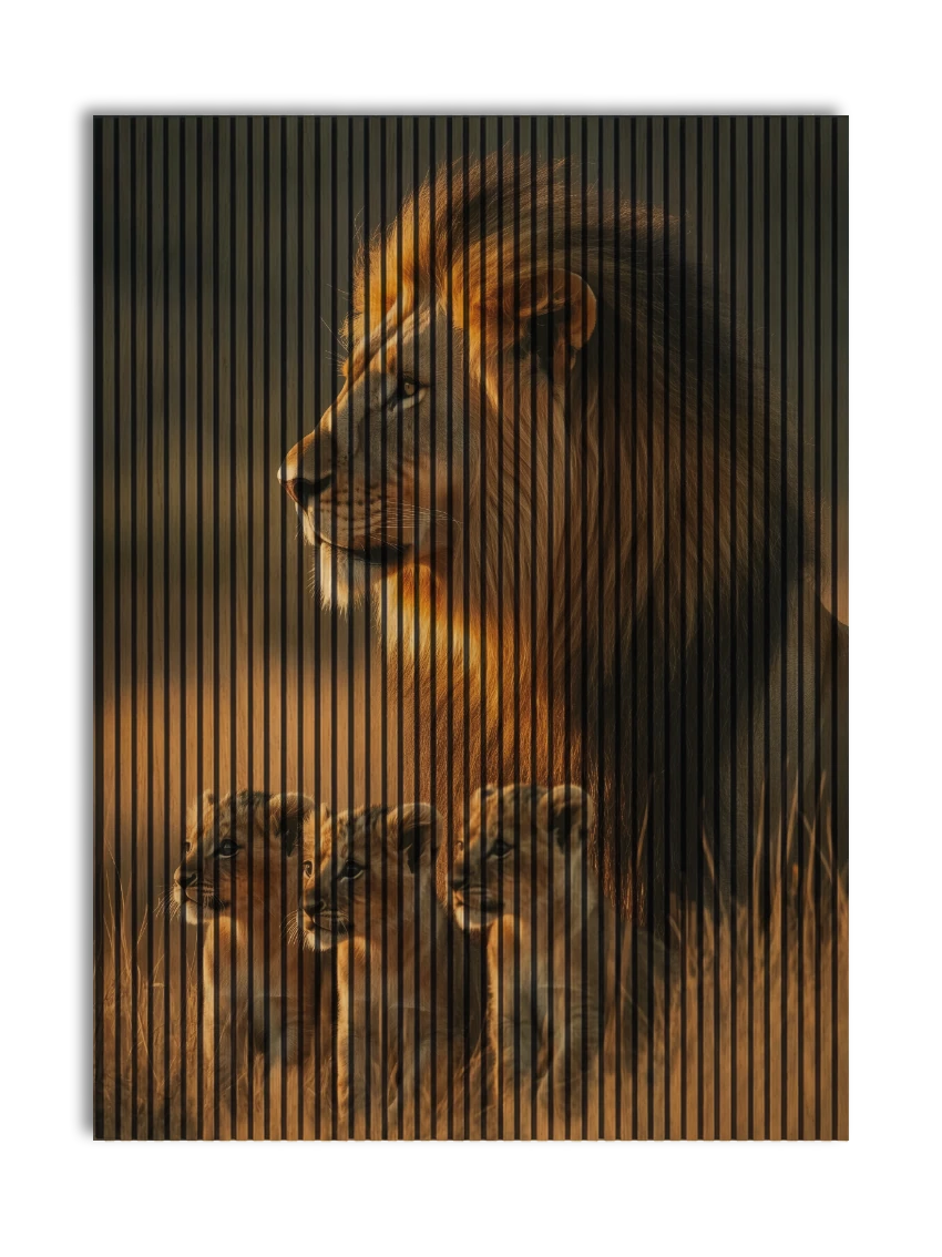 Akustikpanel med Lions-motiv nr. 8
