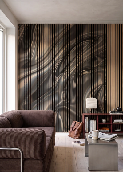 Akustikpanel med Liquid Silence-motiv nr. 4 – i stuen