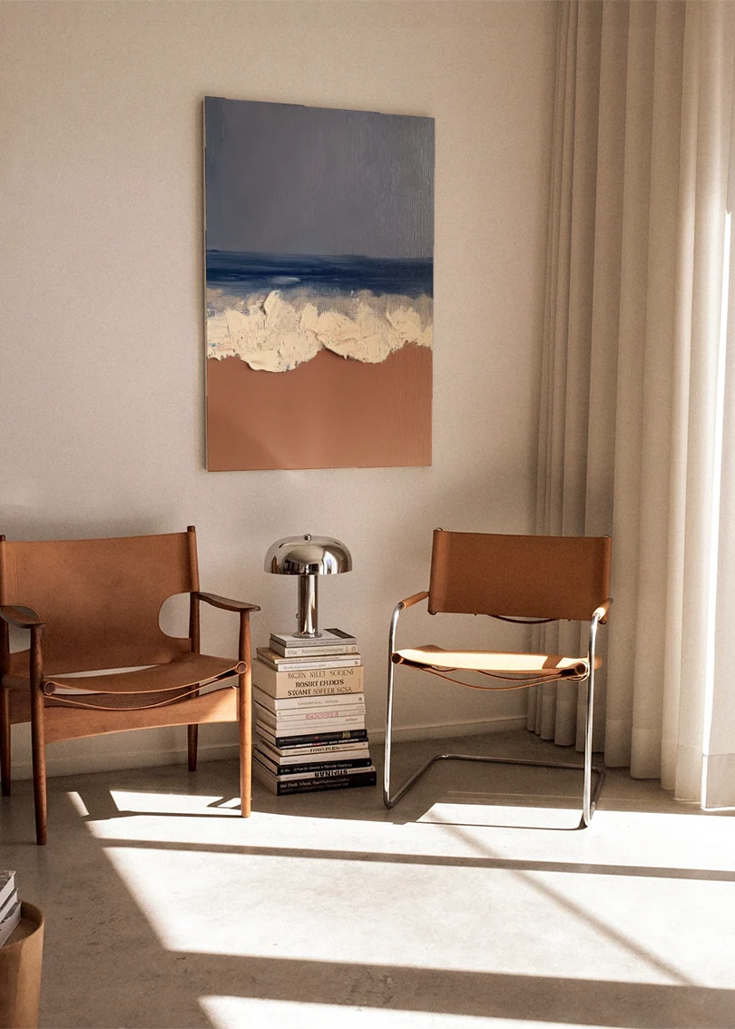 Akustikbillede med Oil Paint-motiv nr. 50 – i stuen