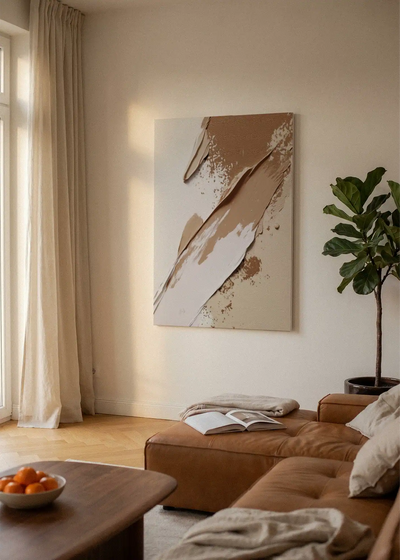 Akustikbillede med Oil Paint-motiv nr. 51 – i lyst rum