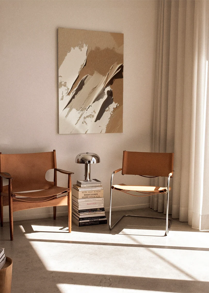 Akustikbillede med Oil Paint-motiv nr. 52 – i stuen