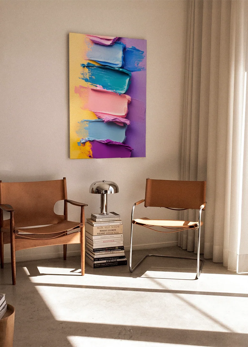 Akustikbillede med Oil Paint-motiv nr. 56 – i stuen