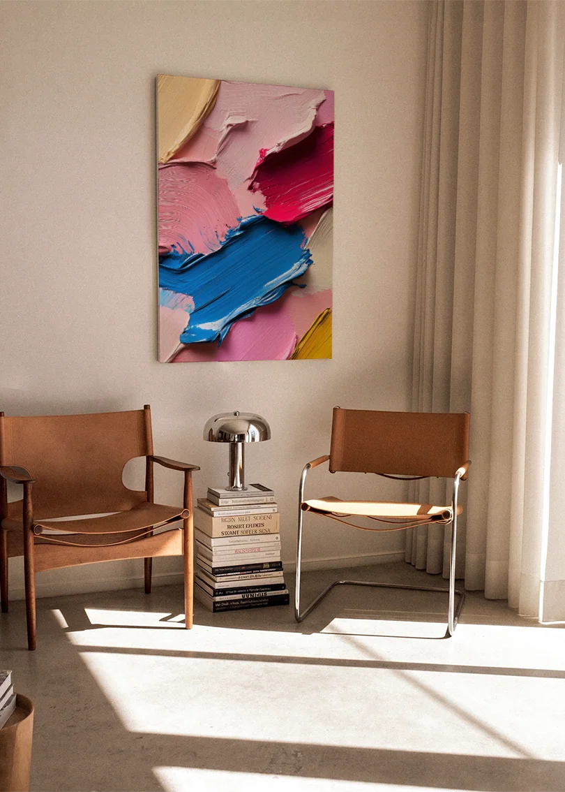 Akustikbillede med Oil Paint-motiv nr. 58 – i stuen