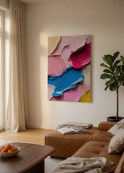 Akustikbillede med Oil Paint-motiv nr. 58 – i lyst rum