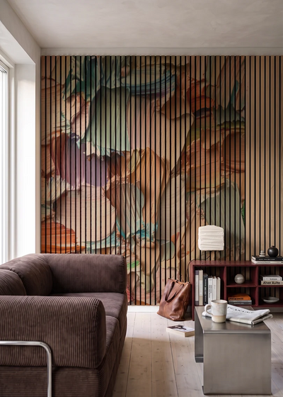 Akustikpanel med Oil Paint-motiv nr. 14 – i stuen