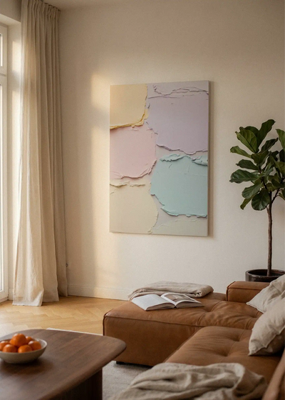 Akustikbillede med Oil Paint-motiv nr. 65 – i lyst rum