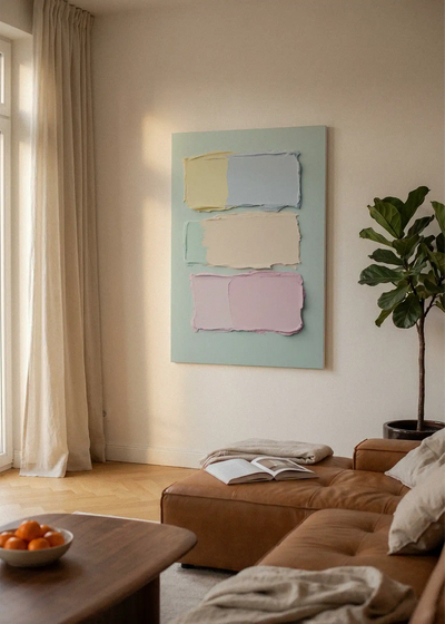 Akustikbillede med Oil Paint-motiv nr. 66 – i lyst rum