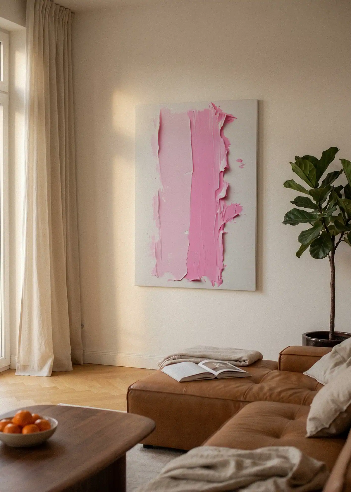 Akustikbillede med Oil Paint-motiv nr. 67 – i lyst rum