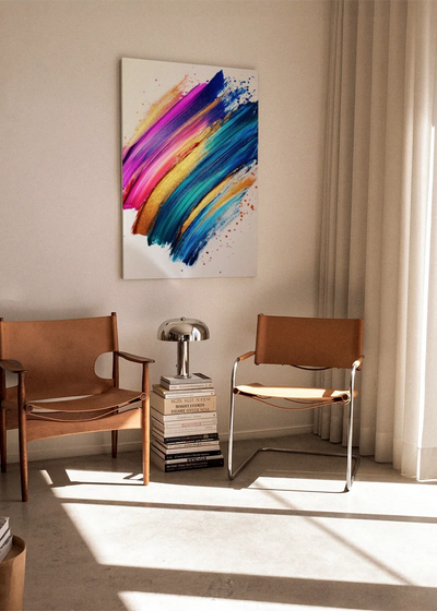 Akustikbillede med Oil Paint-motiv nr. 68 – i stuen