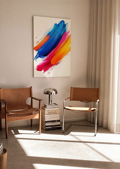 Akustikbillede med Oil Paint-motiv nr. 69 – i stuen