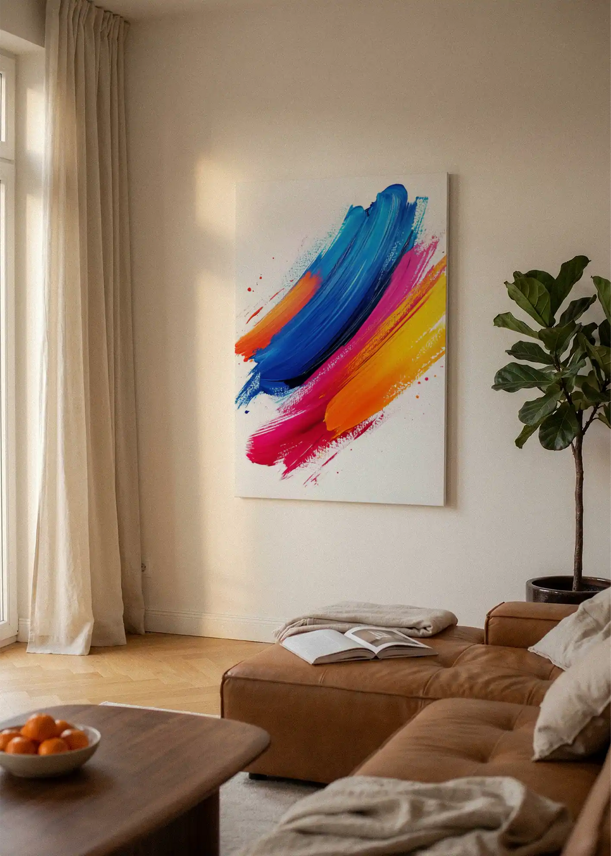 Akustikbillede med Oil Paint-motiv nr. 69 – i lyst rum