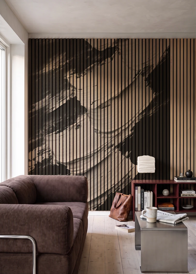 Akustikpanel med Oil Paint-motiv nr. 23 – i stuen
