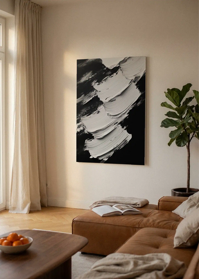 Akustikbillede med Oil Paint-motiv nr. 71 – i lyst rum