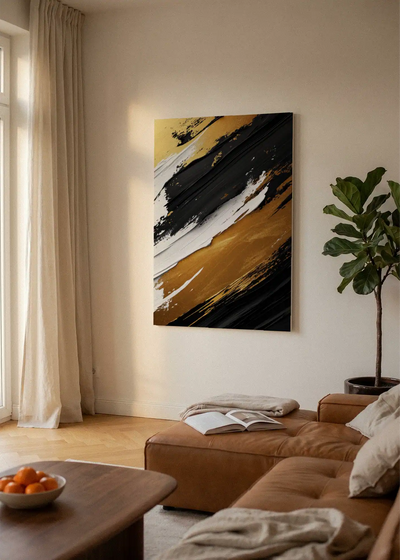 Akustikbillede med Oil Paint-motiv nr. 72 – i lyst rum