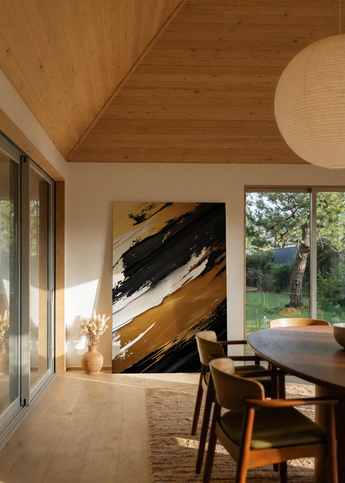 Akustikbillede med Oil Paint-motiv nr. 72 – i spisestuen