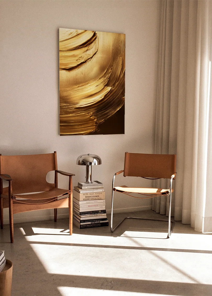 Akustikbillede med Oil Paint-motiv nr. 75 – i stuen