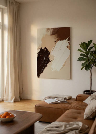 Akustikbillede med Oil Paint-motiv nr. 77 – i lyst rum