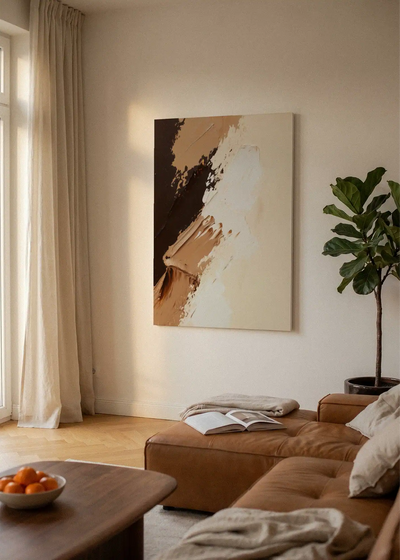 Akustikbillede med Oil Paint-motiv nr. 78 – i lyst rum