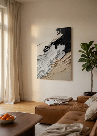 Akustikbillede med Oil Paint-motiv nr. 79 – i lyst rum