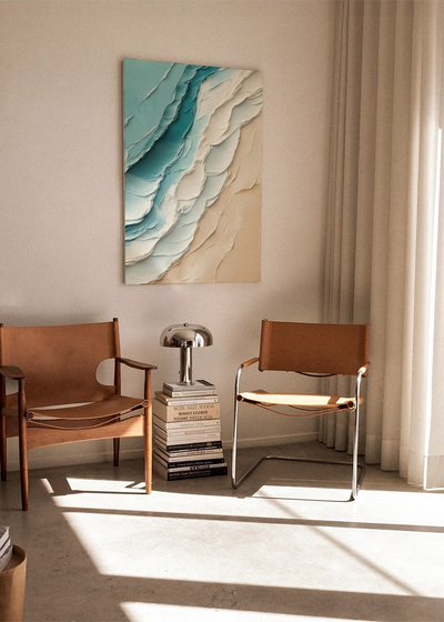 Akustikbillede med Oil Paint-motiv nr. 80 – i stuen