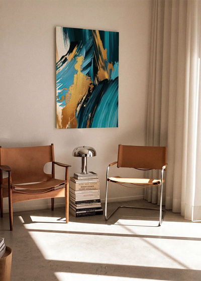 Akustikbillede med Oil Paint-motiv nr. 82 – i stuen