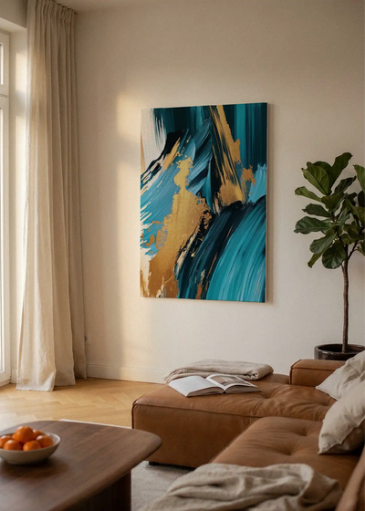 Akustikbillede med Oil Paint-motiv nr. 82 – i lyst rum