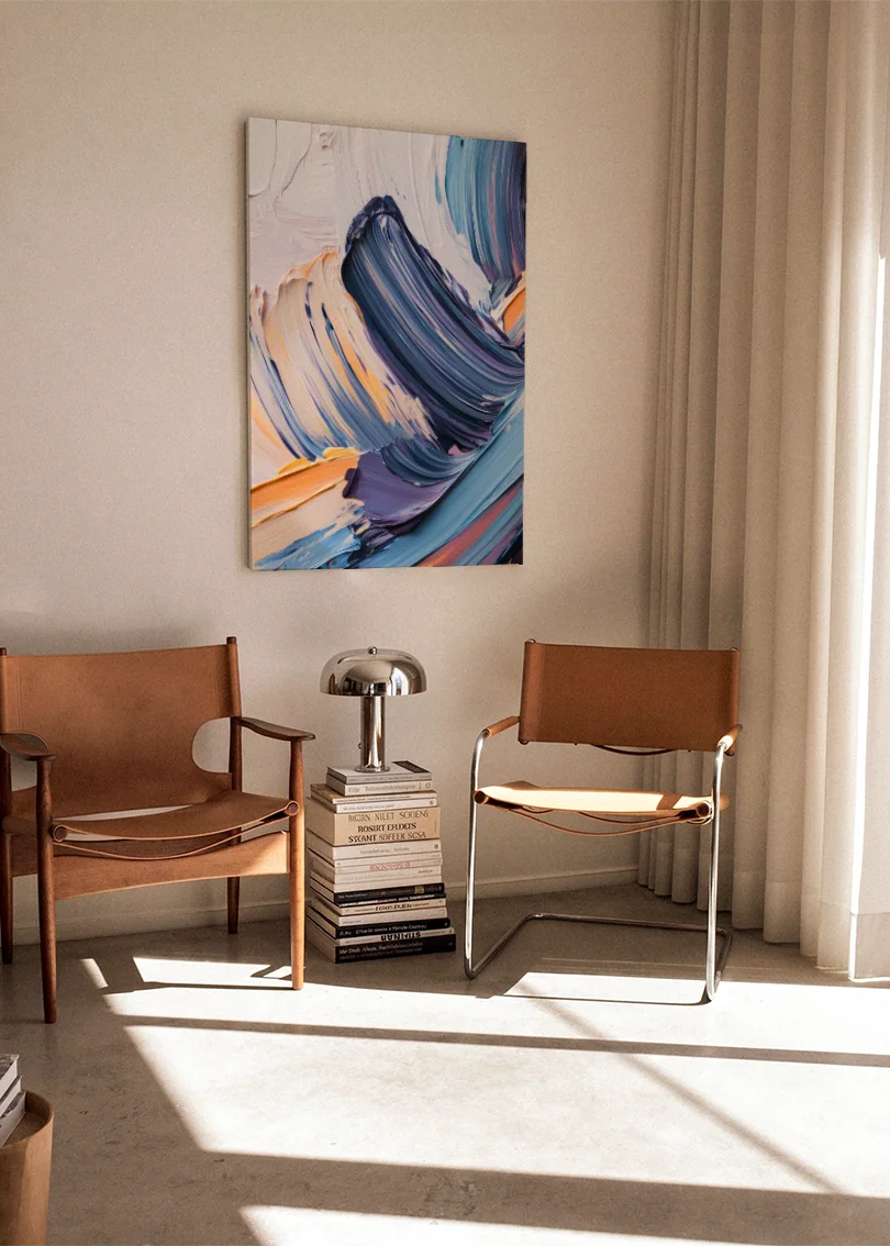 Akustikbillede med Oil Paint-motiv nr. 83 – i stuen